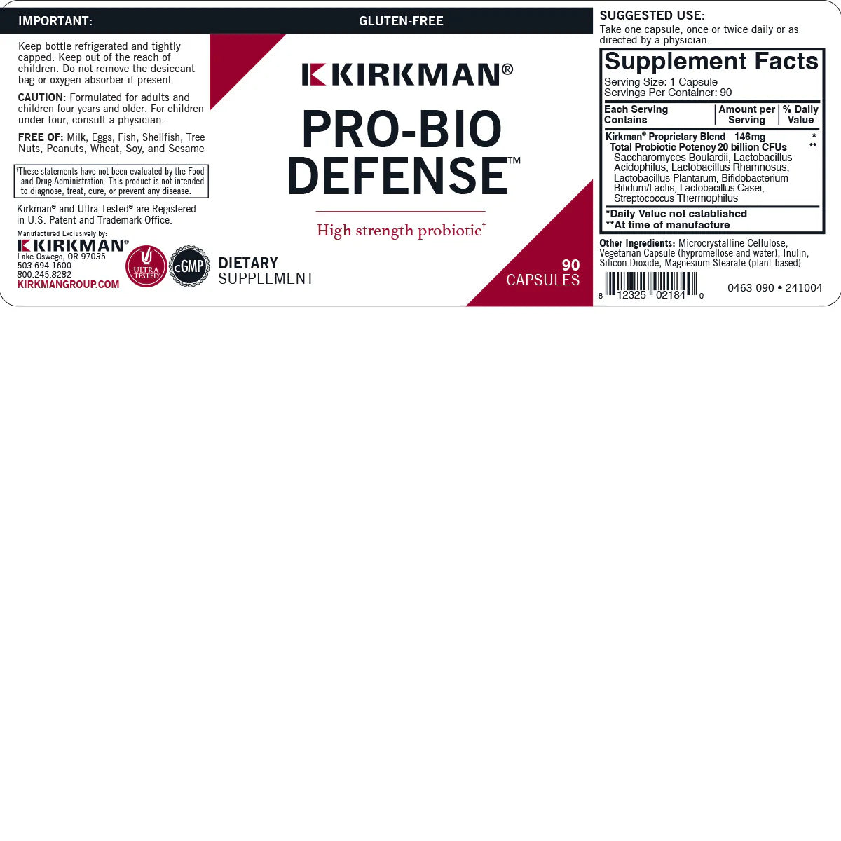 Pro-Bio Defense 90cap - Kirkman