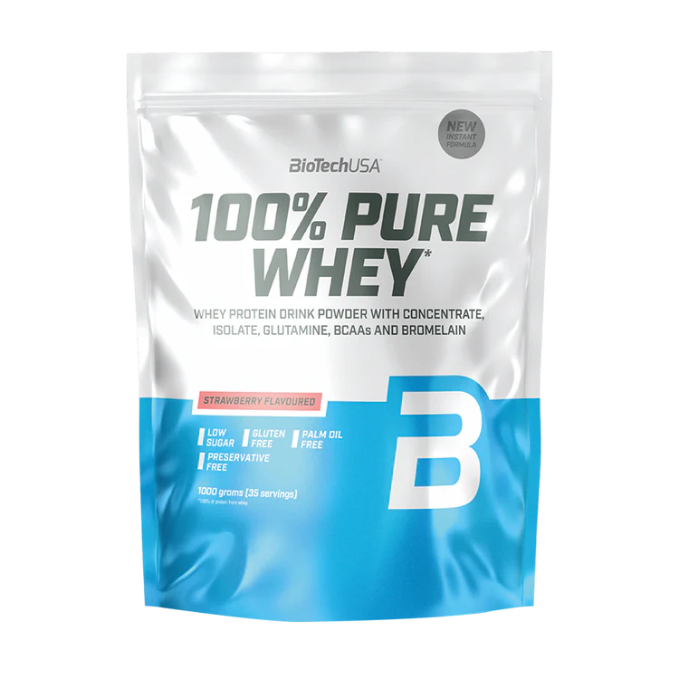 100% Pure Whey 900g Strawberry - BiotechUSA