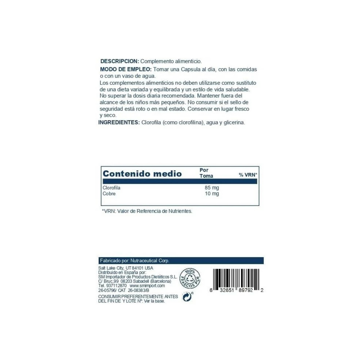 Liquid Chlorophyll 480ml - Solaray