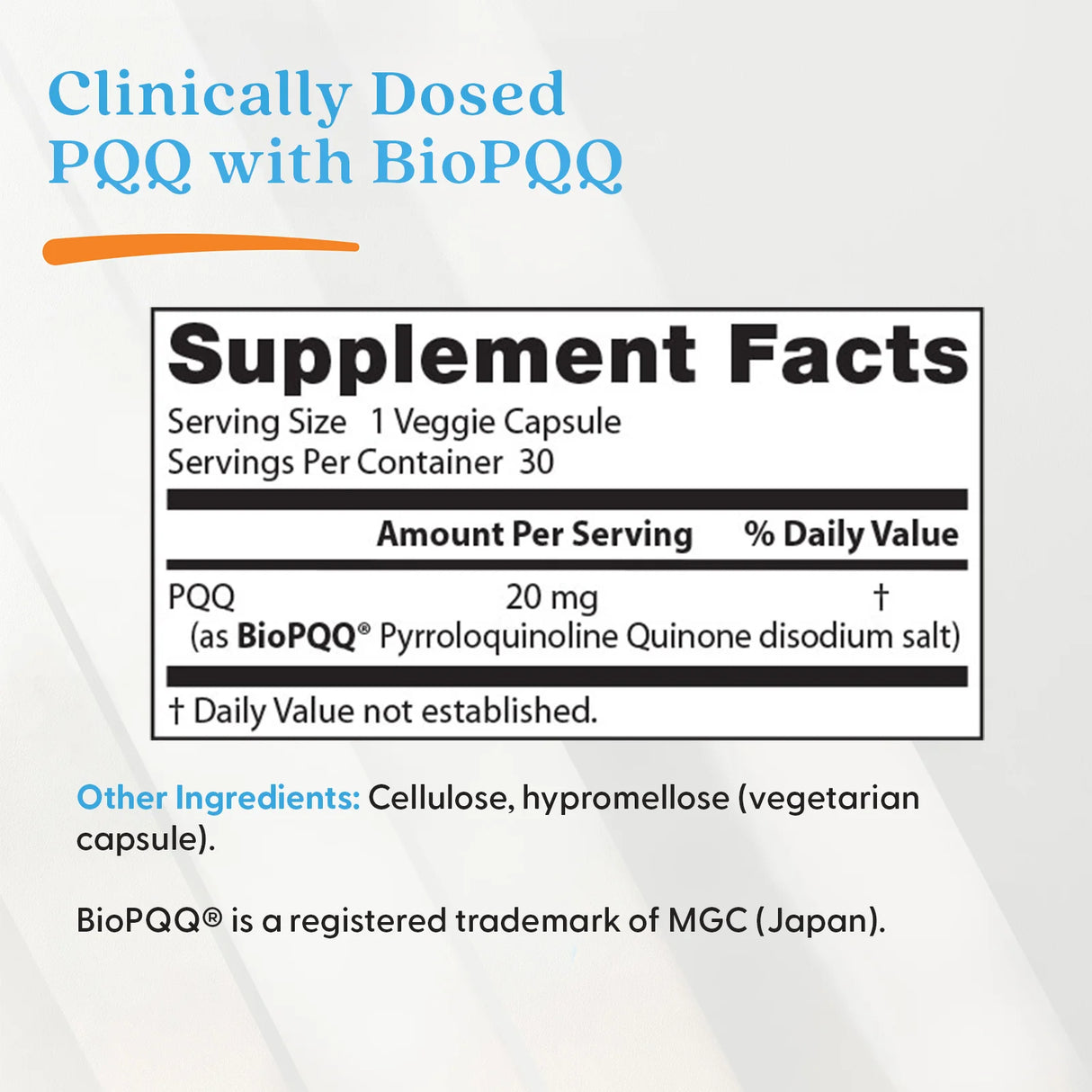 PQQ 20mg 30vcap - Doctors Best