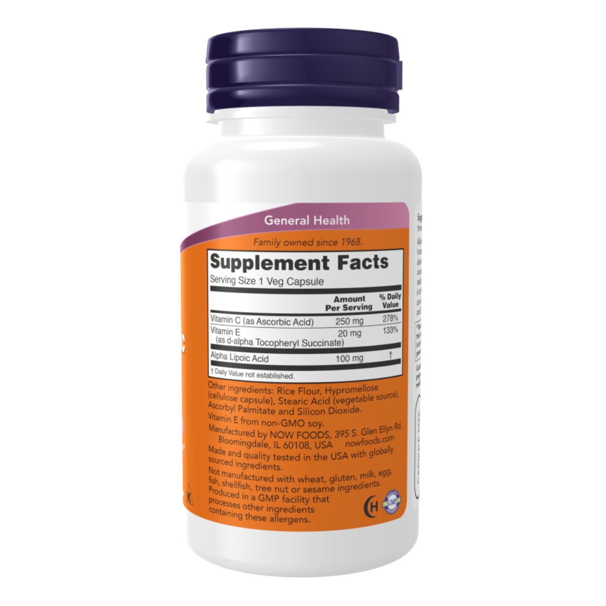 Alpha Lipoic Acid 100mg 60vcap - Now Foods