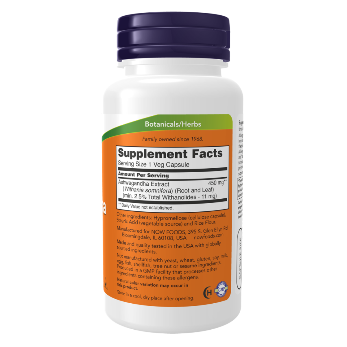 Ashwagandha 450mg 90vcap - Now Foods