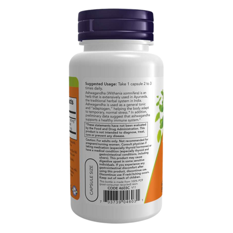 Ashwagandha 450mg 90vcap - Now Foods
