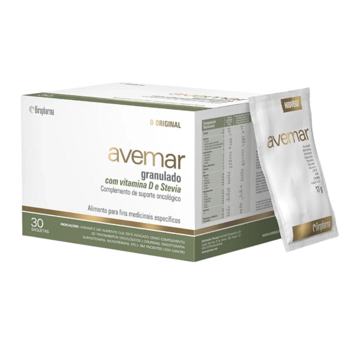 Avemar Granulado com Vitamina D e Stévia 30 saquetas