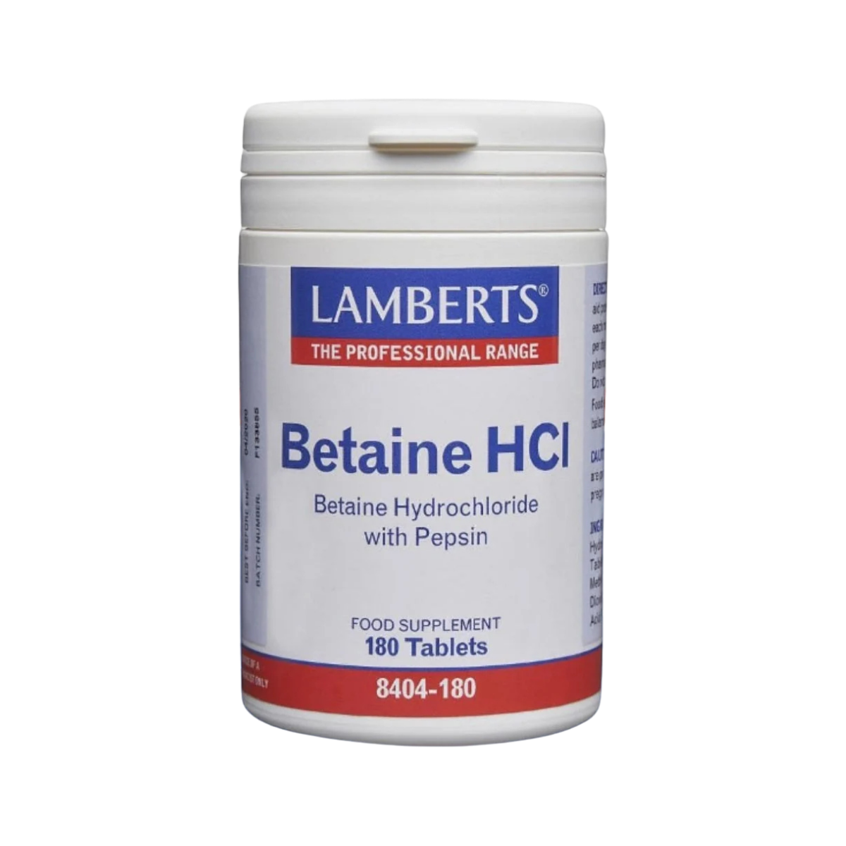 Betaine HCl 180tab - Lamberts
