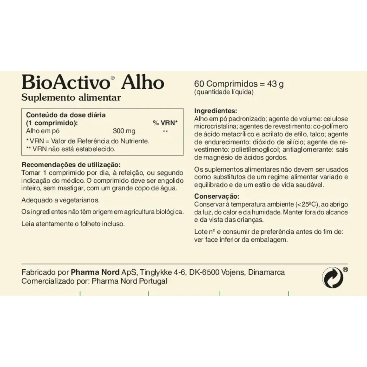 BioActivo Alho 60comp - Pharma Nord