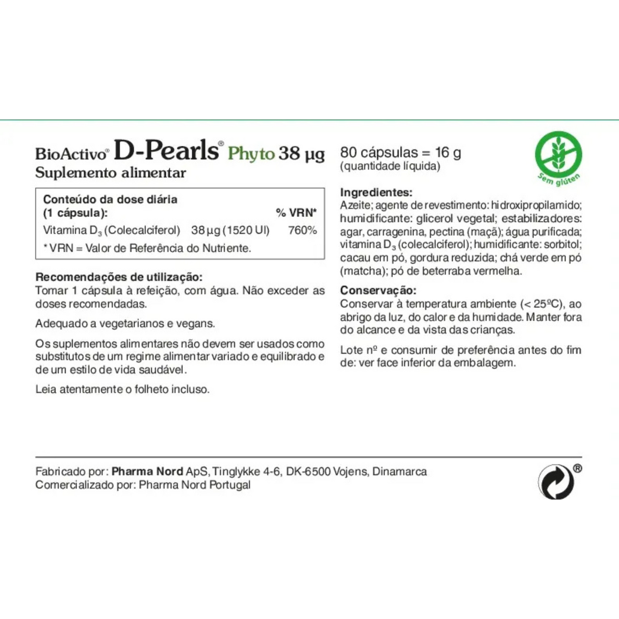 BioActivo D-Pearls® Phyto 80cap - Pharma Nord