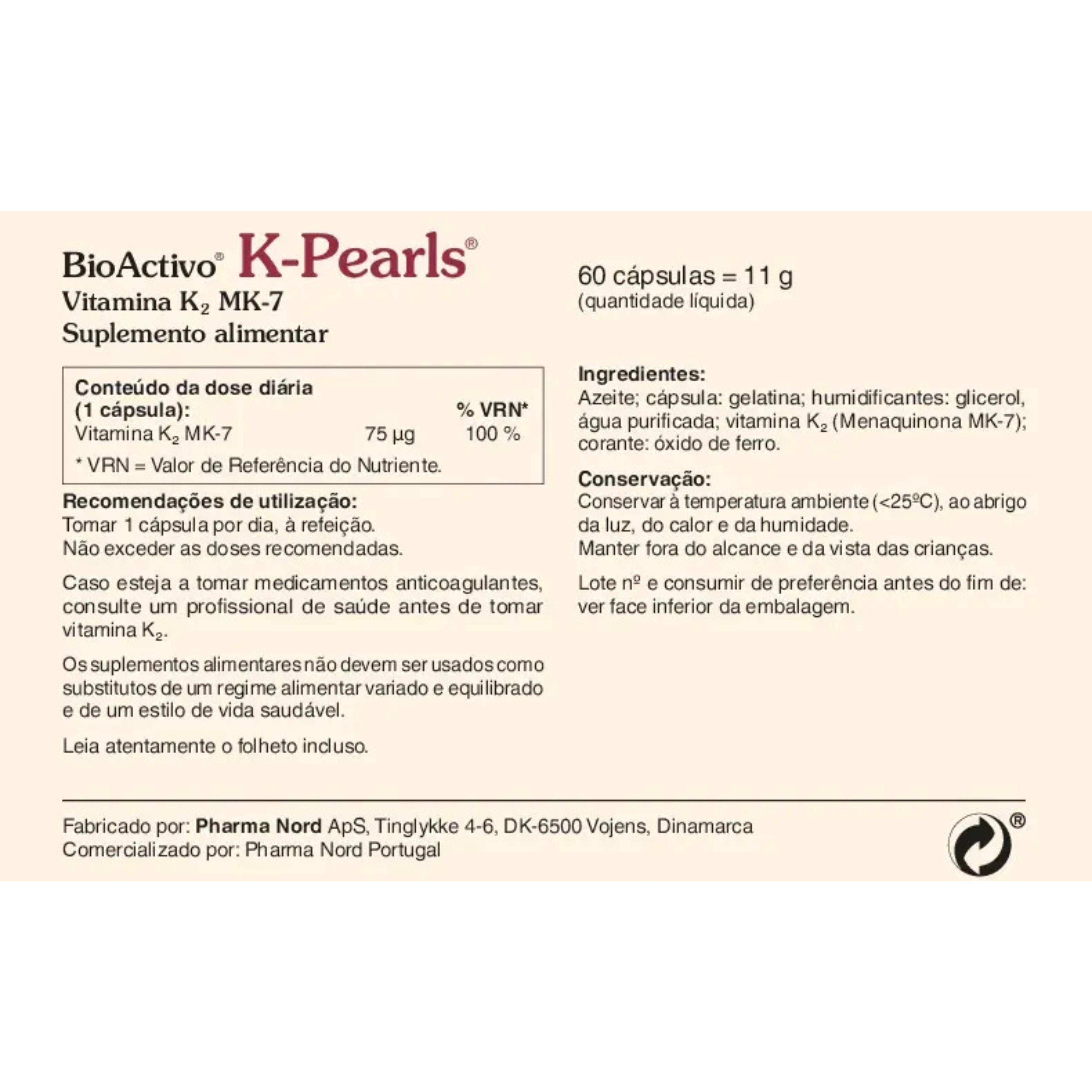BioActivo K-Pearls 60cap - Pharma Nord