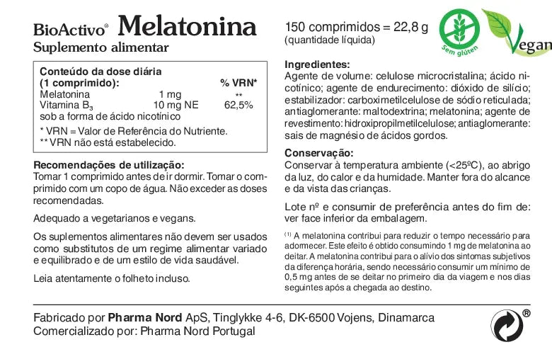 BioActivo Melatonin 150cap - Pharma Nord