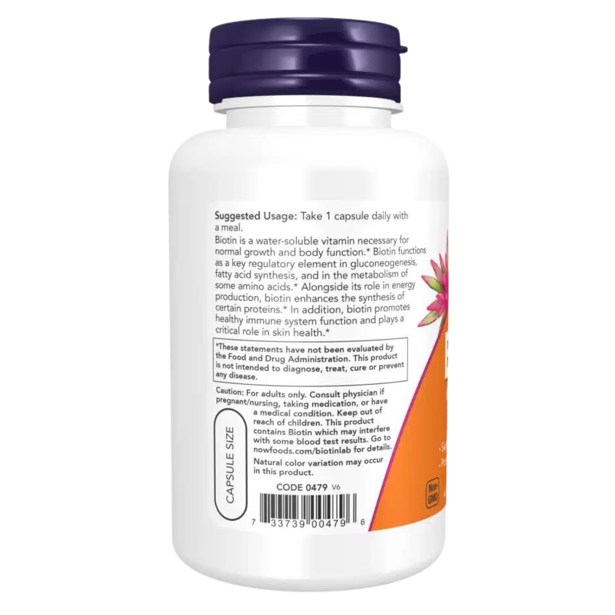 Biotin-10mg-120vcap-Now-3