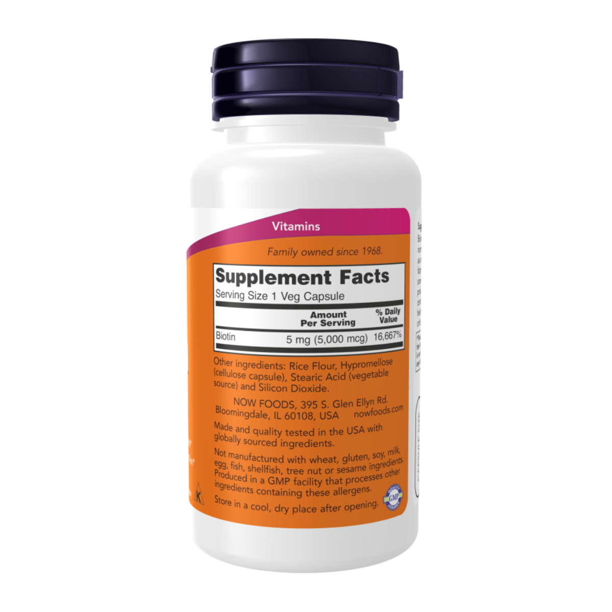 Biotin 5.000mcg 60vcap - Now Foods