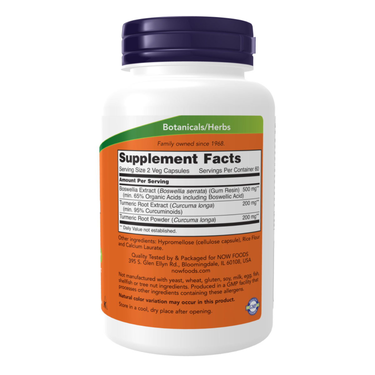 Boswellia Extract 250mg 120vcap - Agora Alimentos