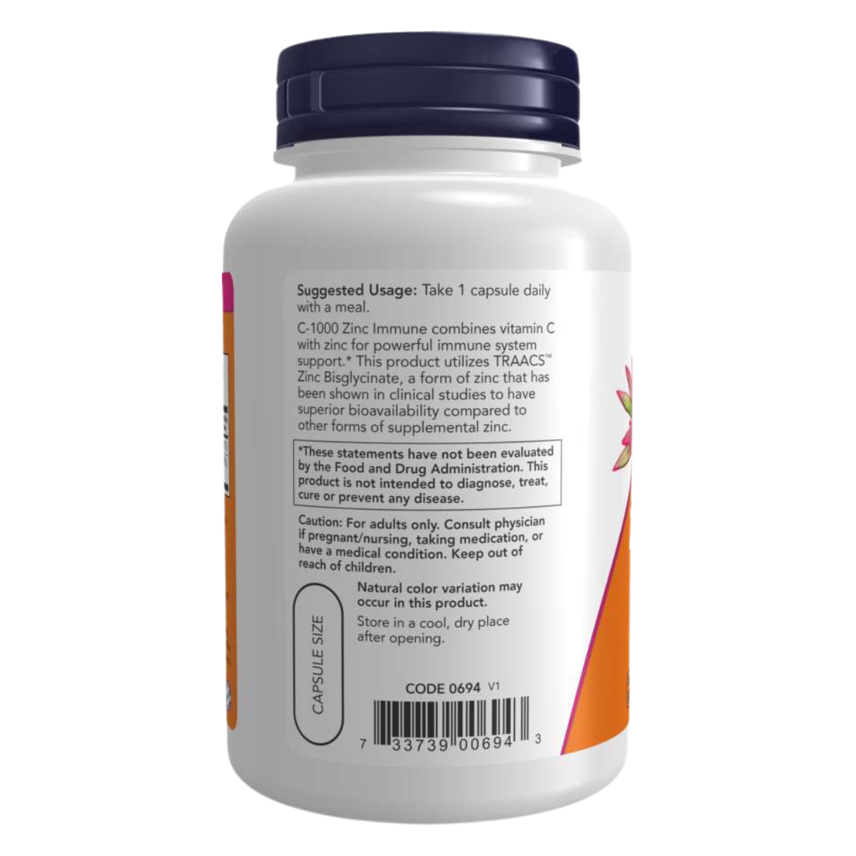 C-1000 Zinc Immune 180vcap - Agora Alimentos