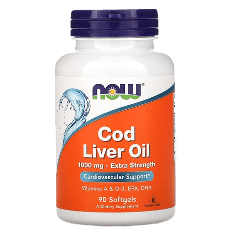 Cod Liver Oil 1000mg 90sft - Now Foods