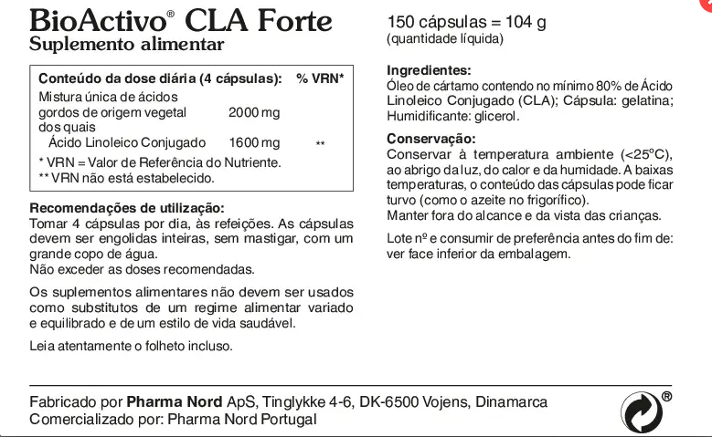 BioActivo CLA Forte 150cap - Pharma Nord
