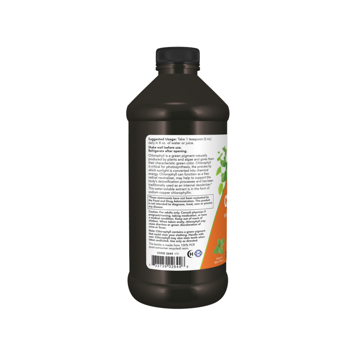 Chlorophyll Liquid Mint 473ml – Now Foods