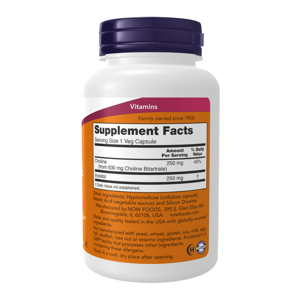 Choline & Inositol 100vcap - Now Foods
