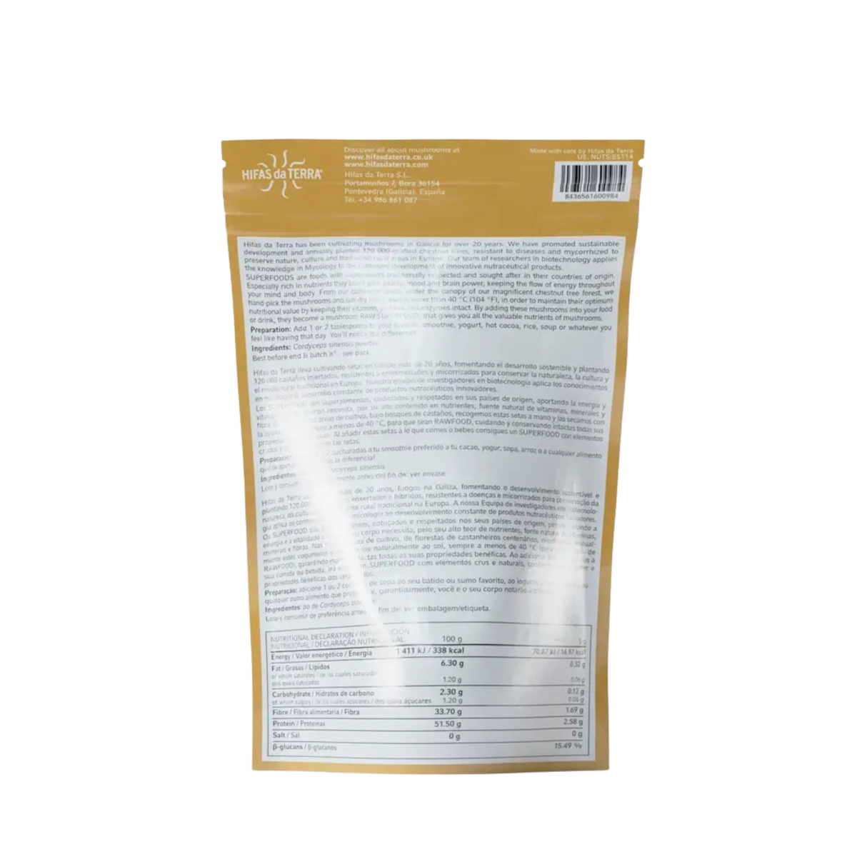 Cordyceps Vital 100g – Hifas da Terra