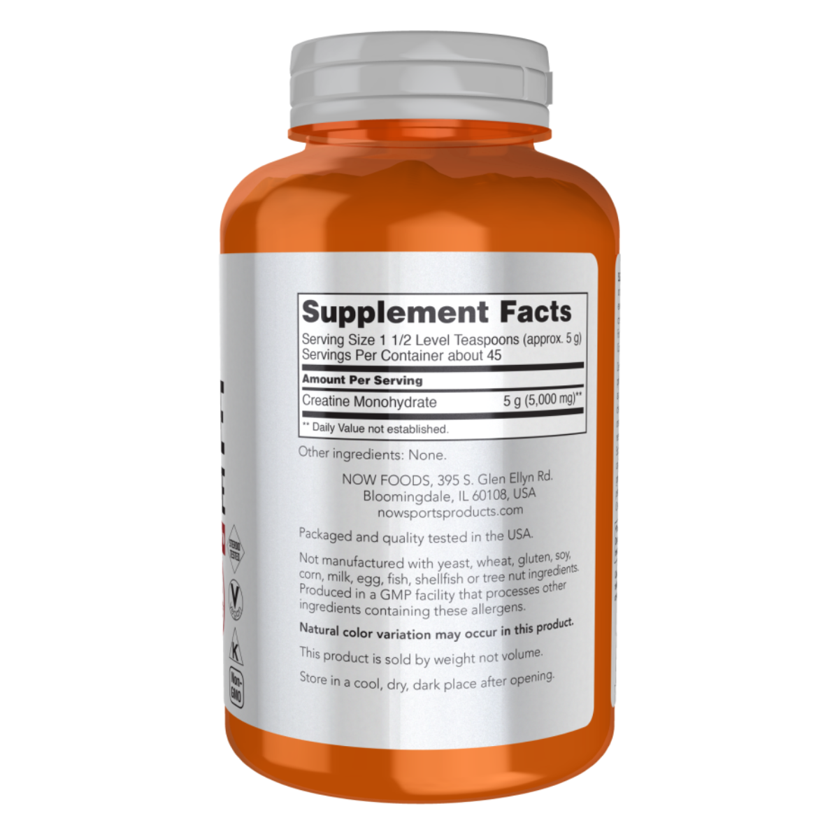 Creatine Monohydrate 227g 5000mg - Now