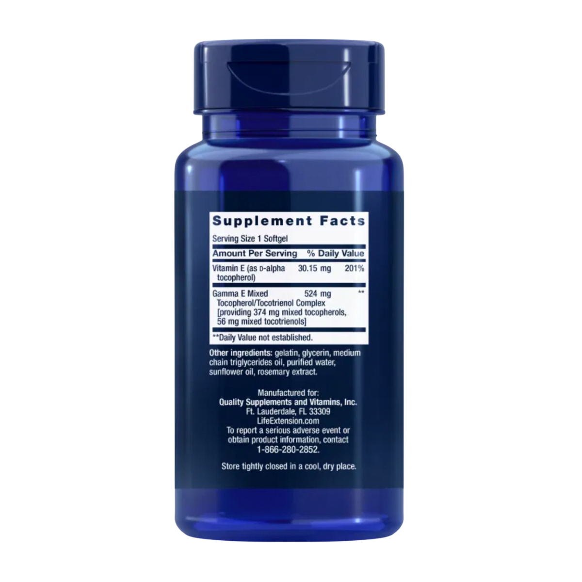 Gamma E Mixed Tocopherols & Tocotrienols 60sft - Life Extension