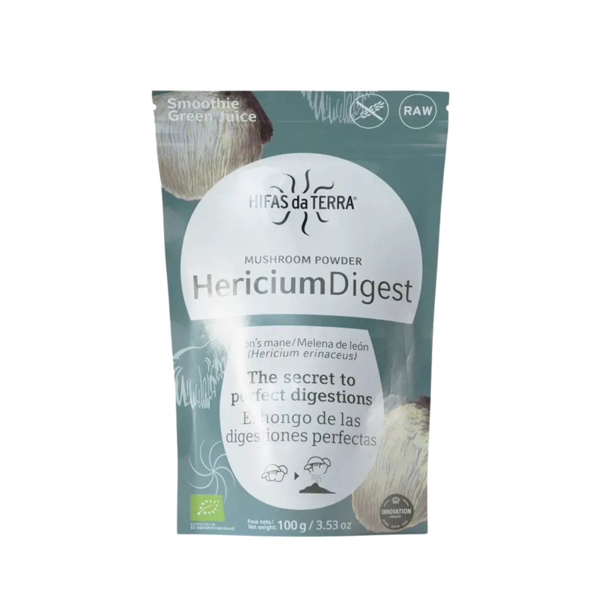 Hericium Digest Juba de Leão 100g - Hifas da Terra
