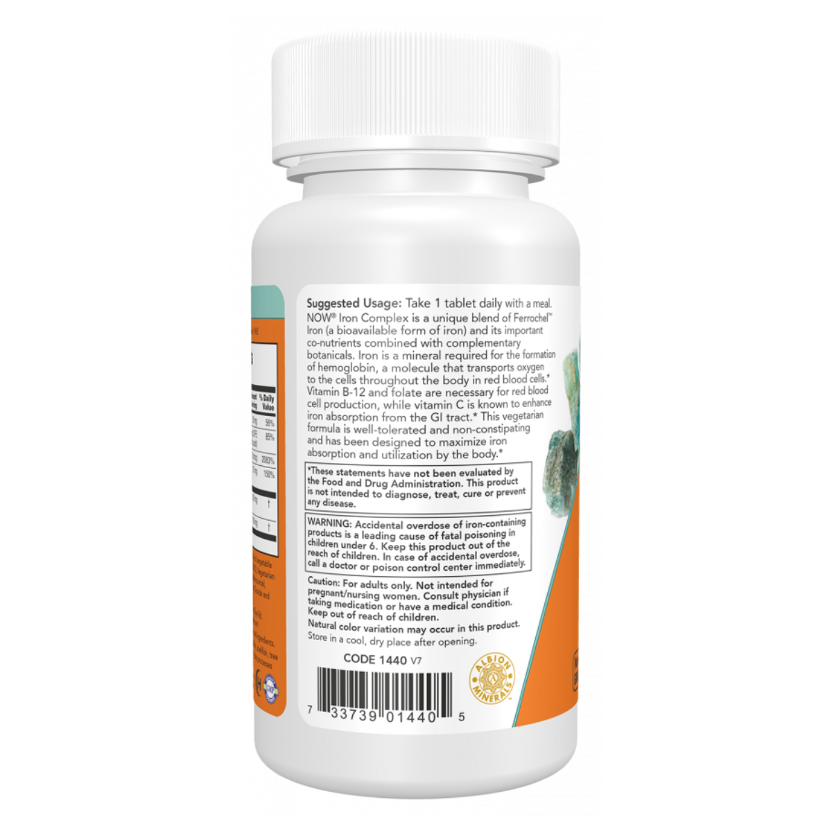 Iron Complex 100tab - Now Foods
