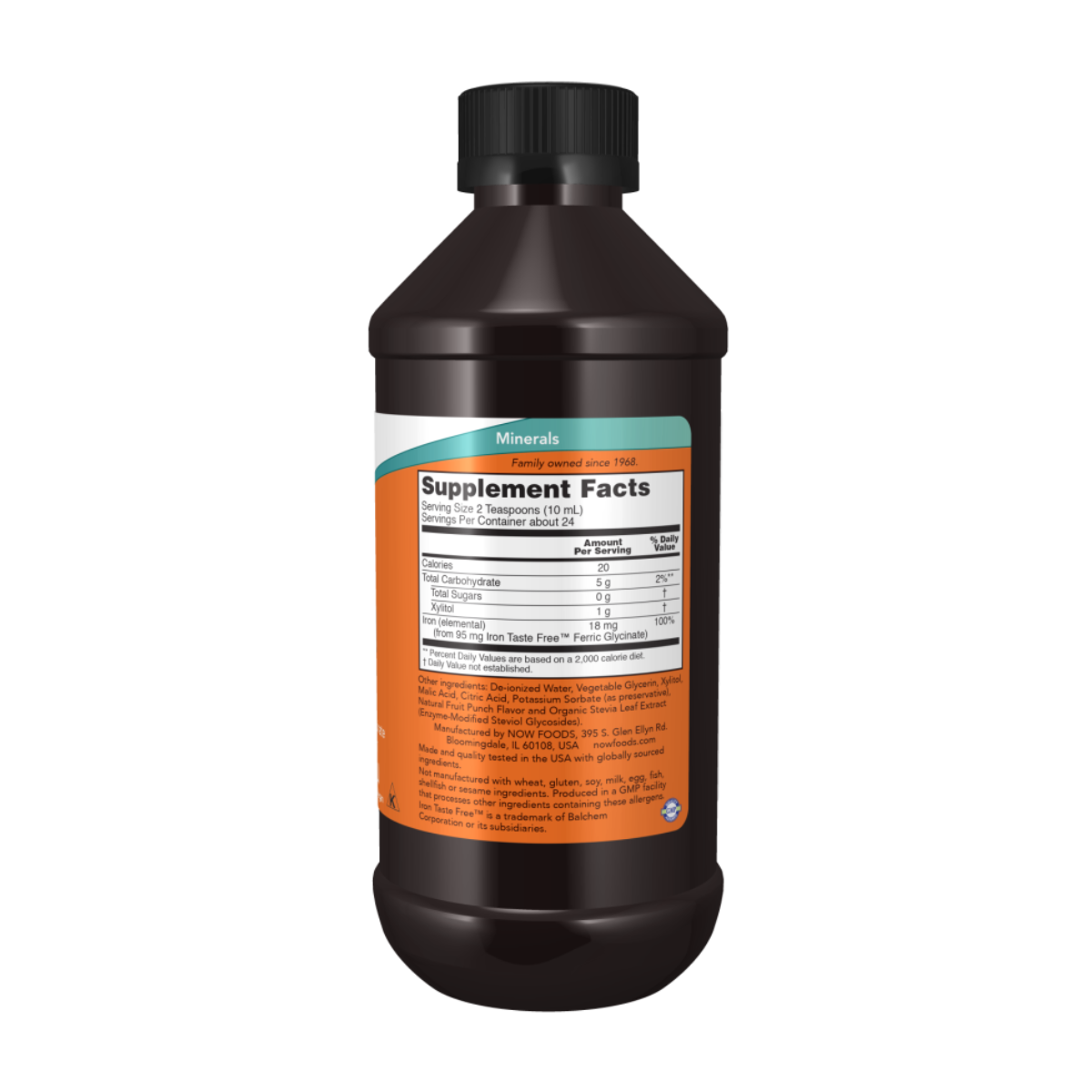 Liquid Iron 237ml - Now Foods