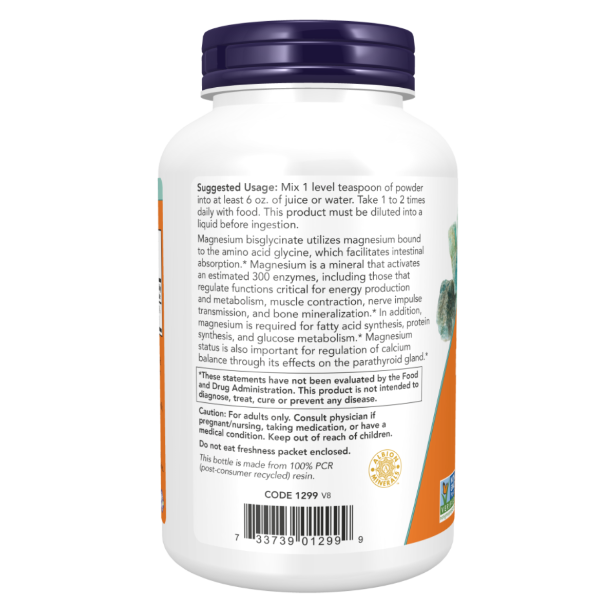 Magnesium Bisglycinate Powder 227g - Now Foods