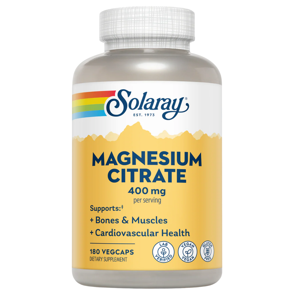 Magnesium Citrate 180cap - Solaray