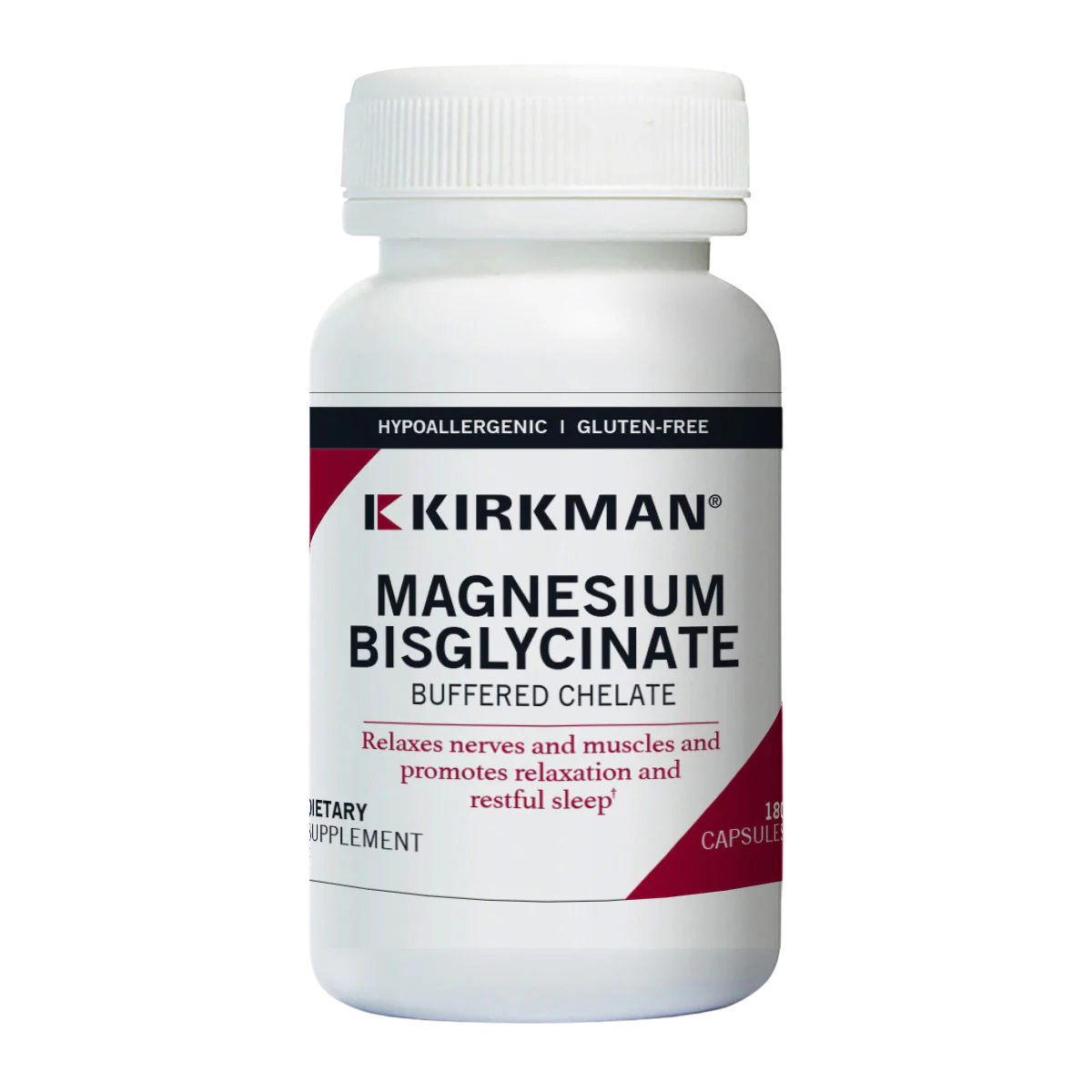 Magnesium Bisglycinate Buffered Chelate 180caps - Kirkman