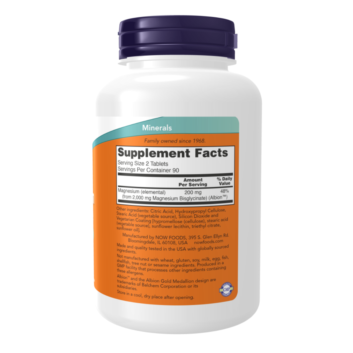Magnesium Glycinate 180tab - Now Foods