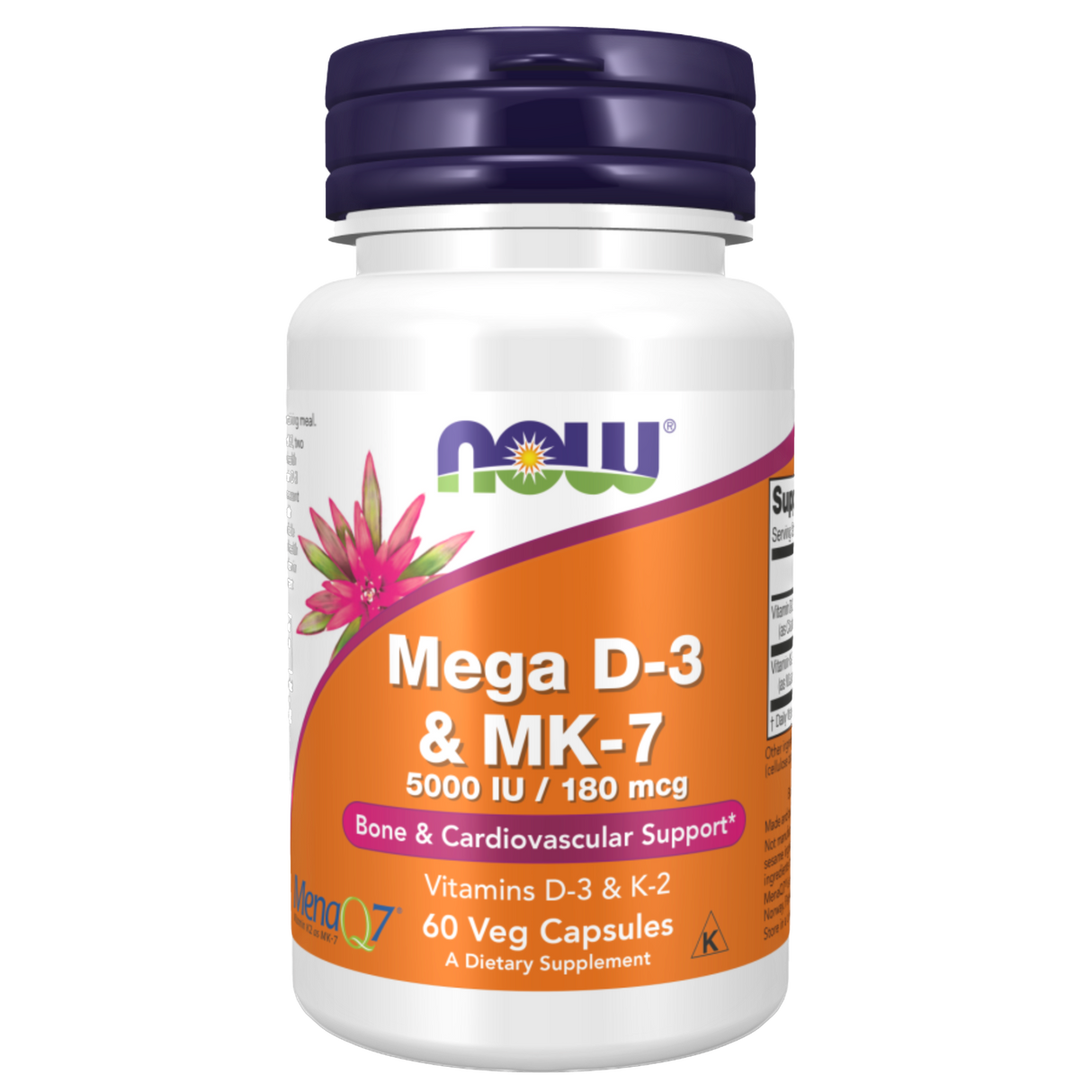 Mega D-3 & MK-7 60vcap - Now Foods