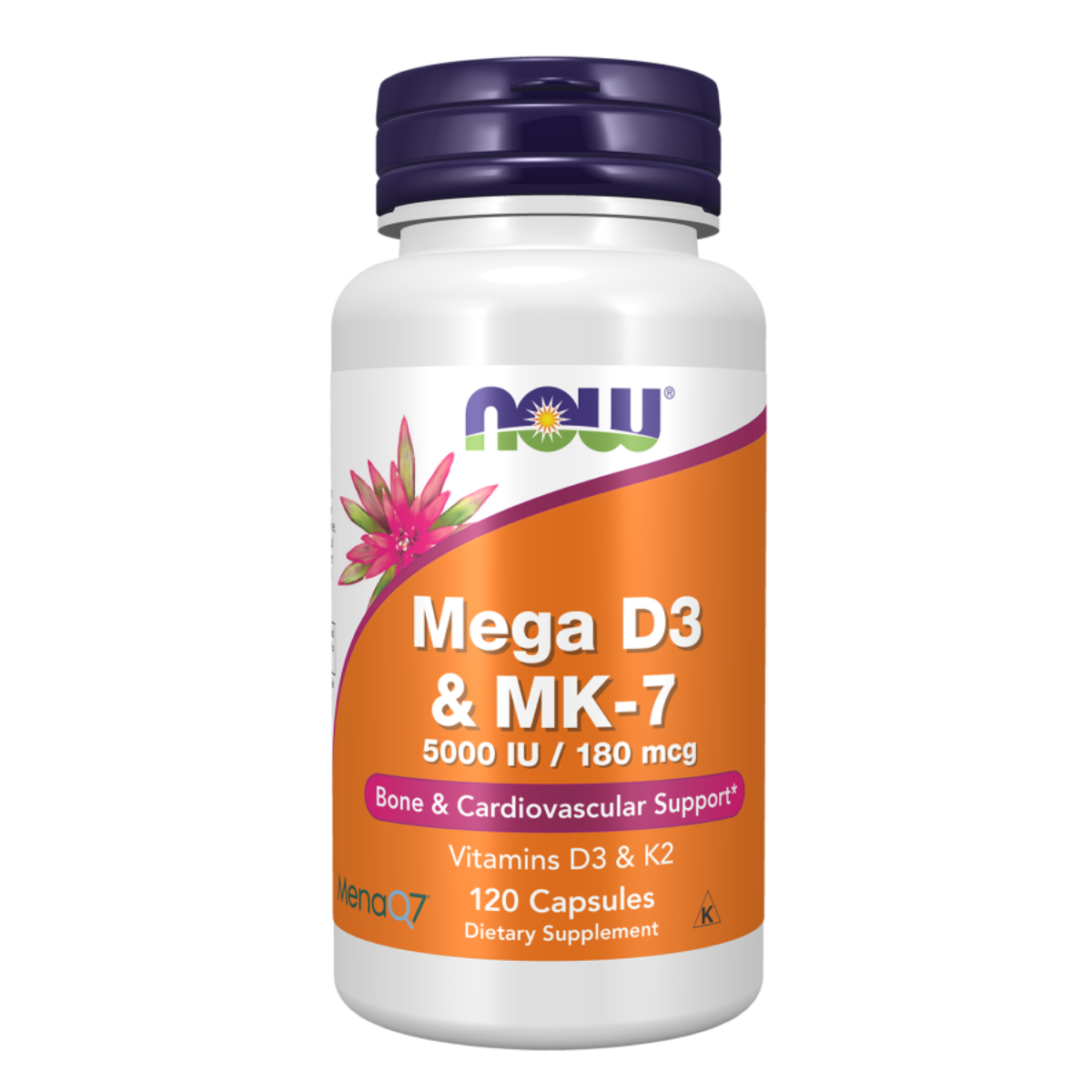 Mega D-3 & MK-7 120vcap - Now Foods