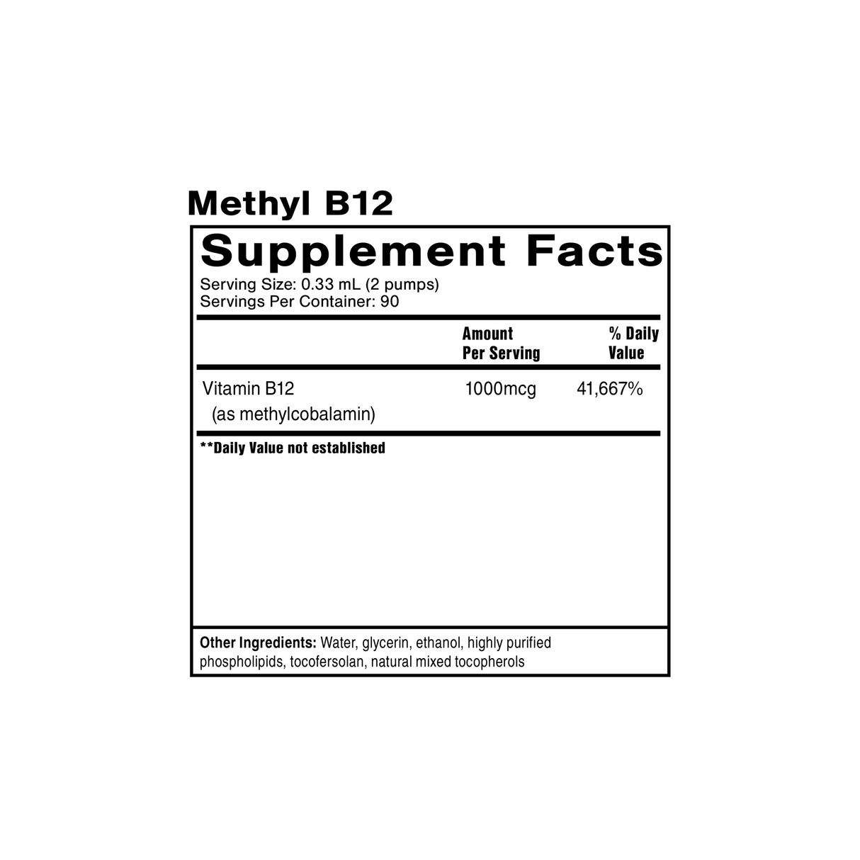 Liposomal Methyl B-12 30ml - Quicksilver Scientific