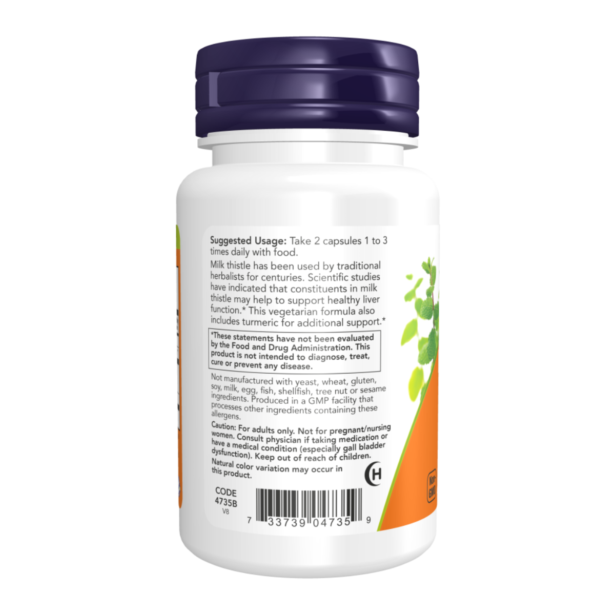 Milk Thistle 120 Caps 150mg - Agora Alimentos