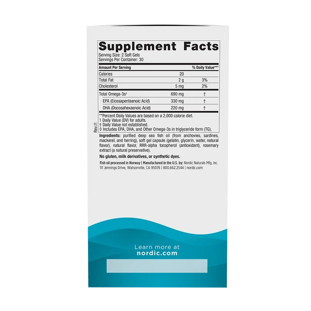 Omega-3 690mg 180sft - Nordic Naturals