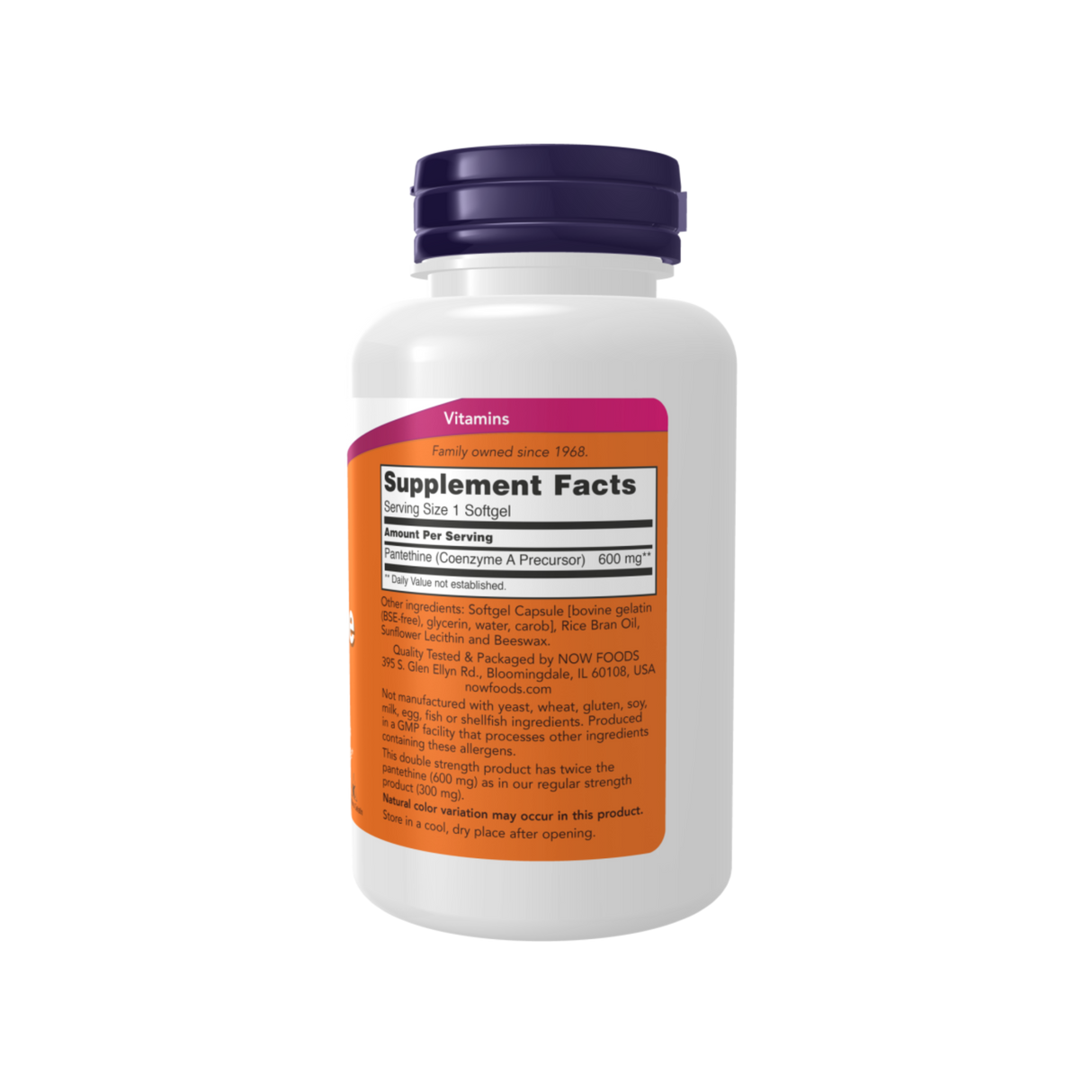 Pantethine 600mg 60sft - Now