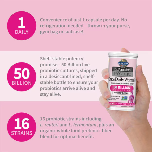 Dr. Formulated Probiotics Once Daily Women's 50B 30cap - Jardim da Vida