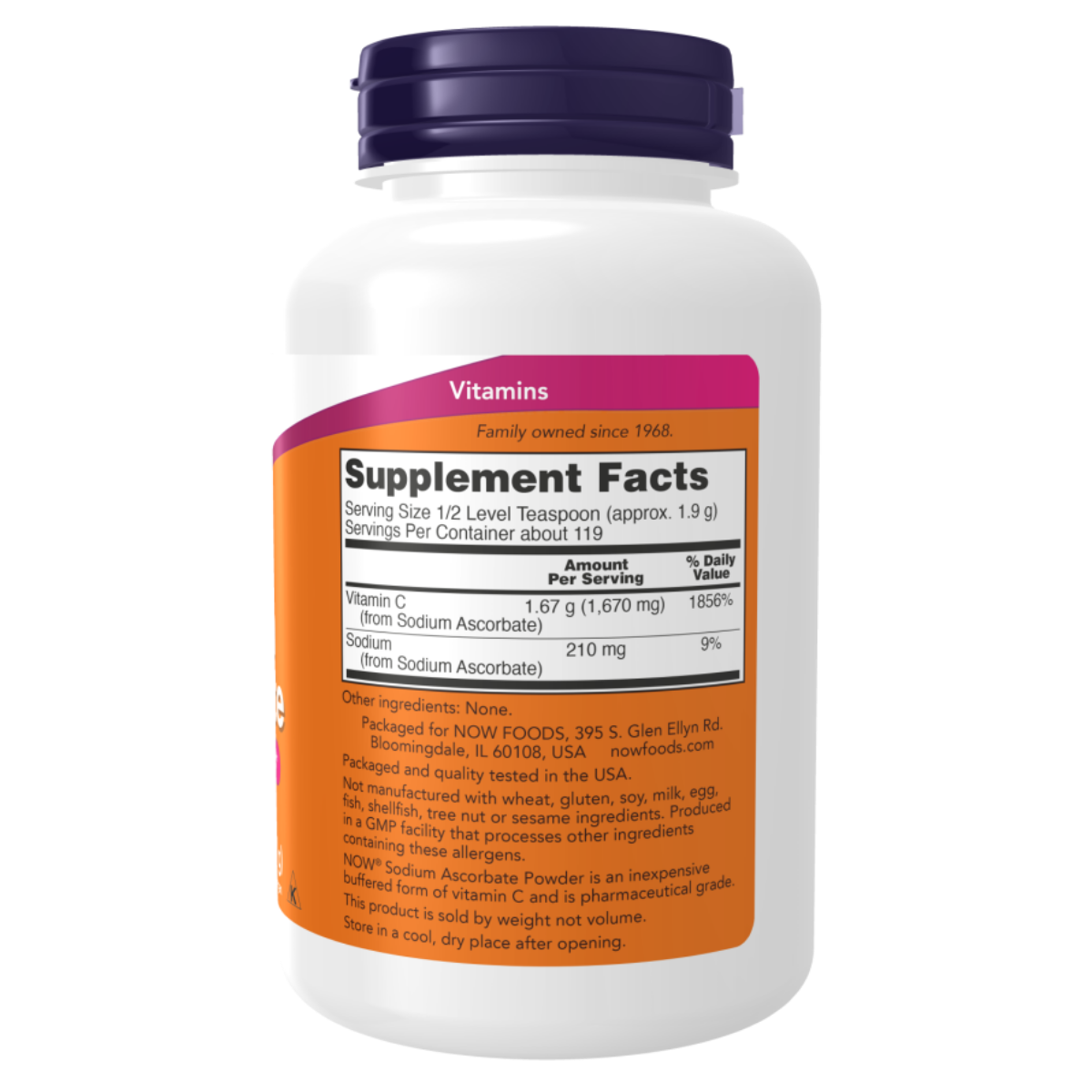 Sodium Ascorbate Powder 227g – Now Foods