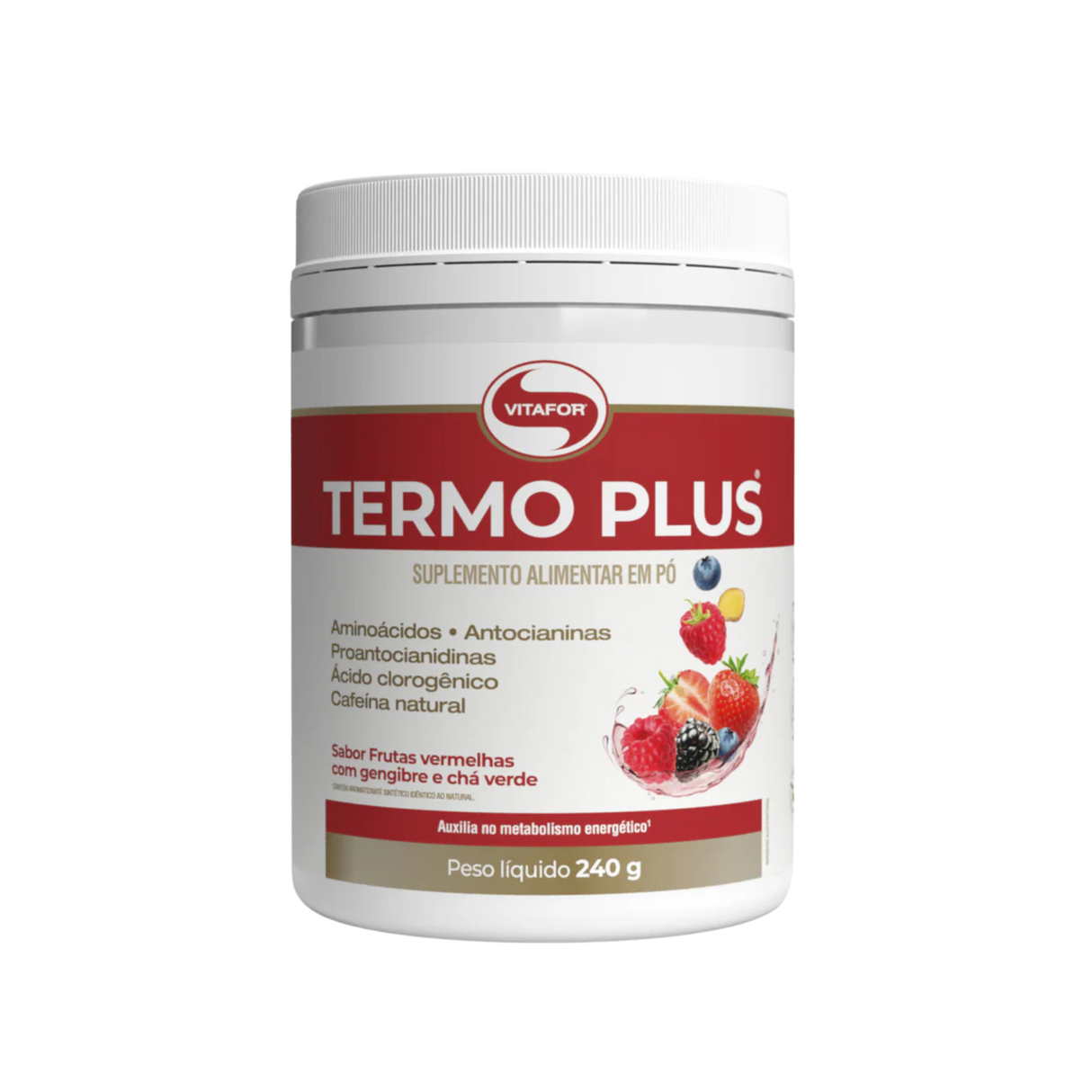 Termo Plus Frutos Vermelhos com Gengibre e Chá Verde 240g  - Vitafor