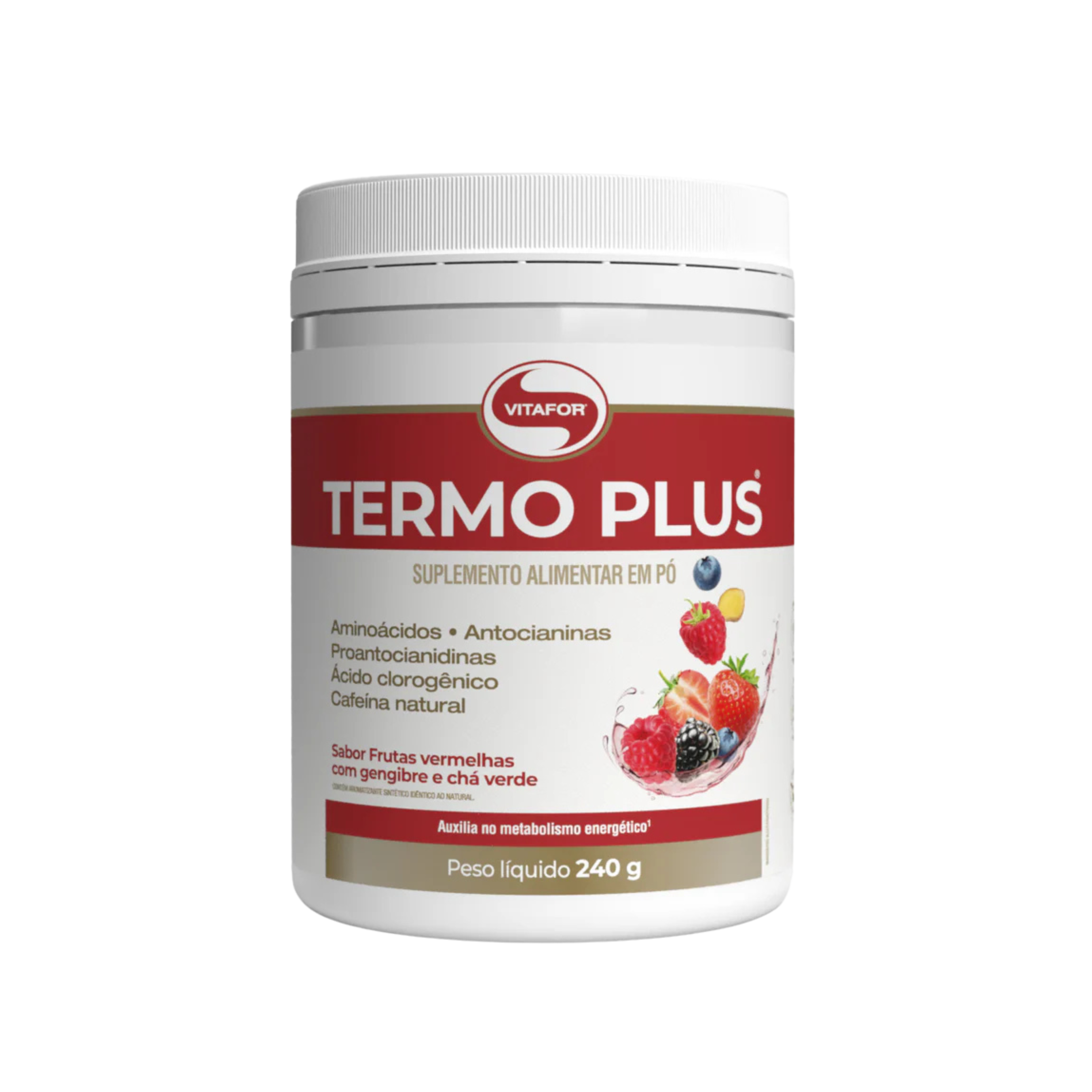 Termo Plus Frutos Vermelhos com Gengibre e Chá Verde 240g  - Vitafor
