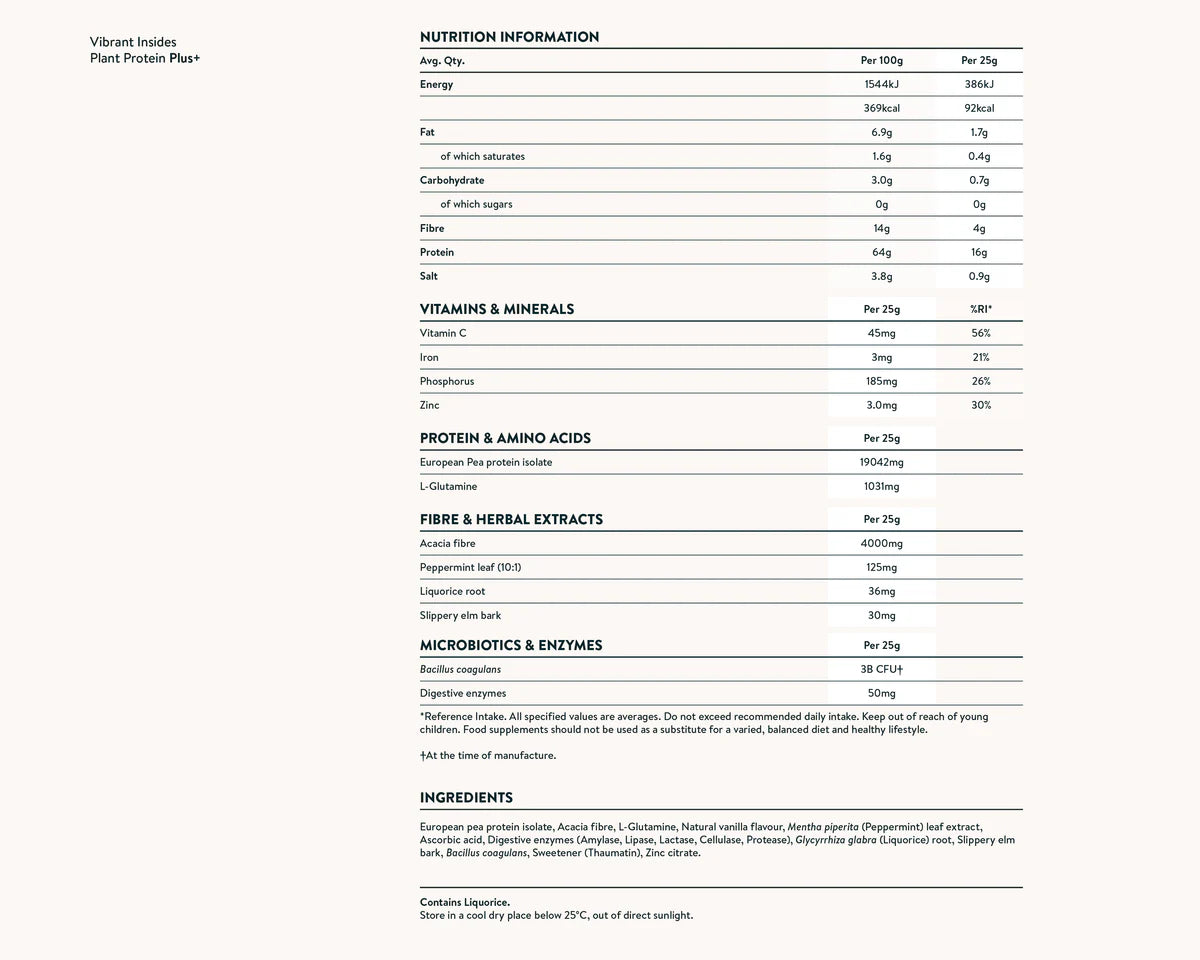 Vibrant Insides 250g Vanilla - Nuzest