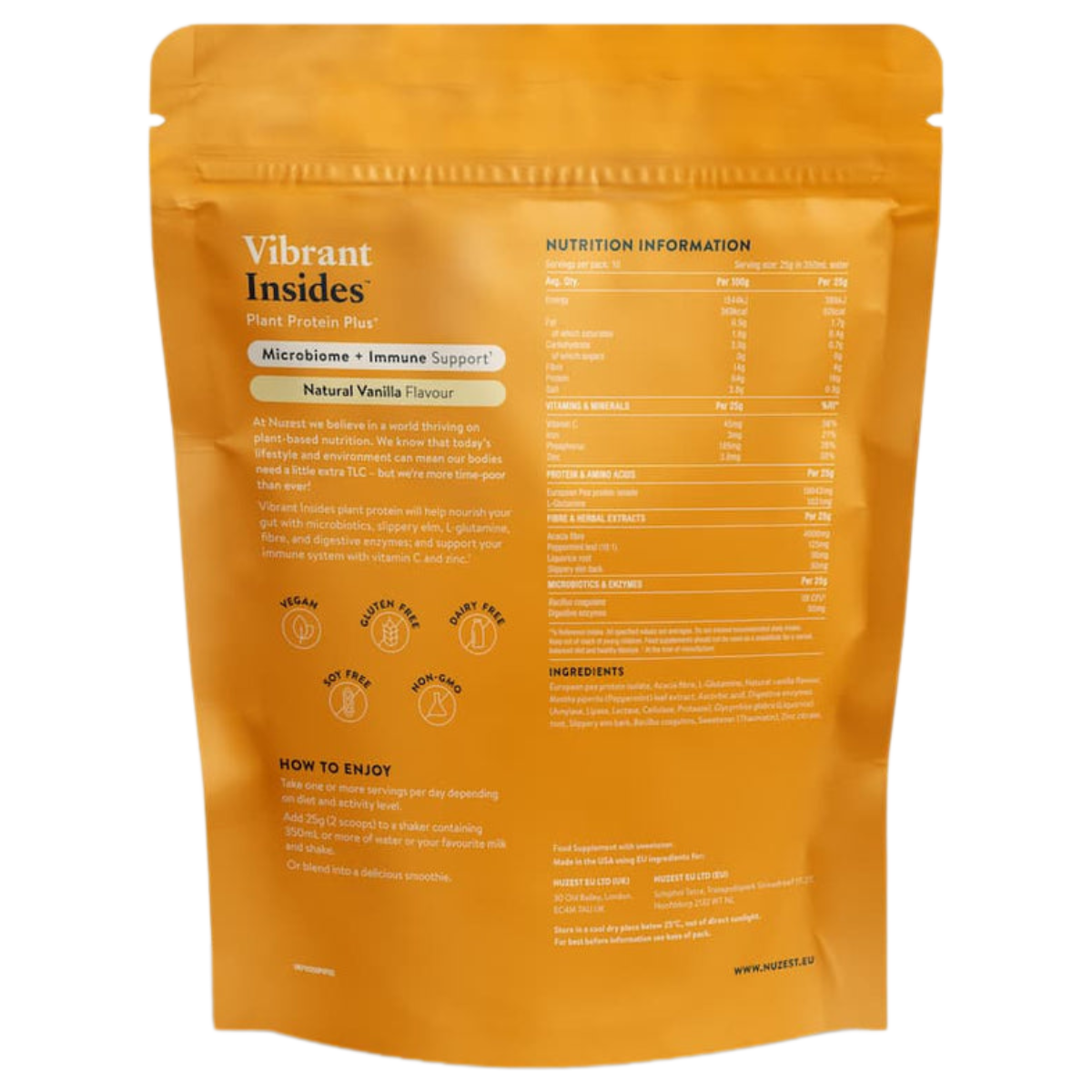 Vibrant Insides 250g Vanilla - Nuzest
