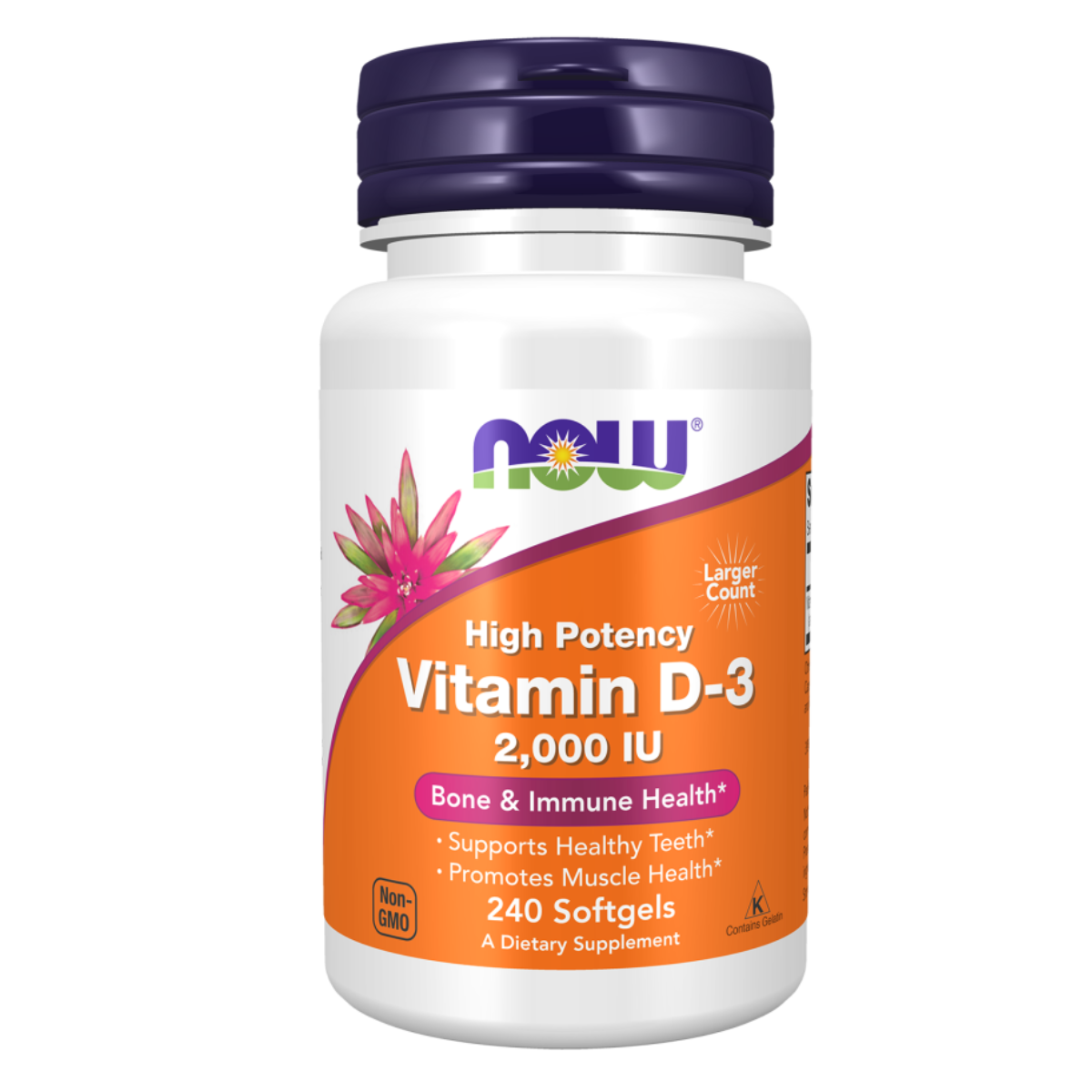 Vitamin D-3 2000IU 240cap - Now Foods