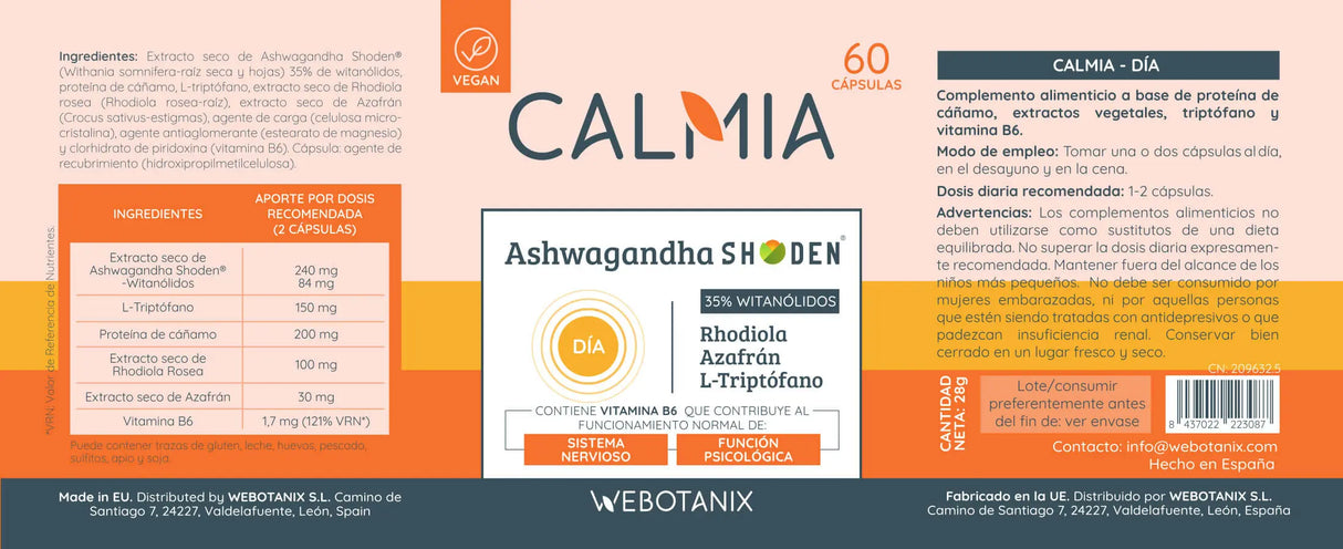 Calmia Dia 60cap - Webotanix