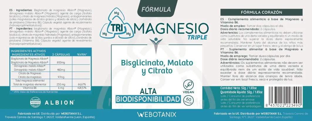 Tri Magnésio 60cap - Webotanix