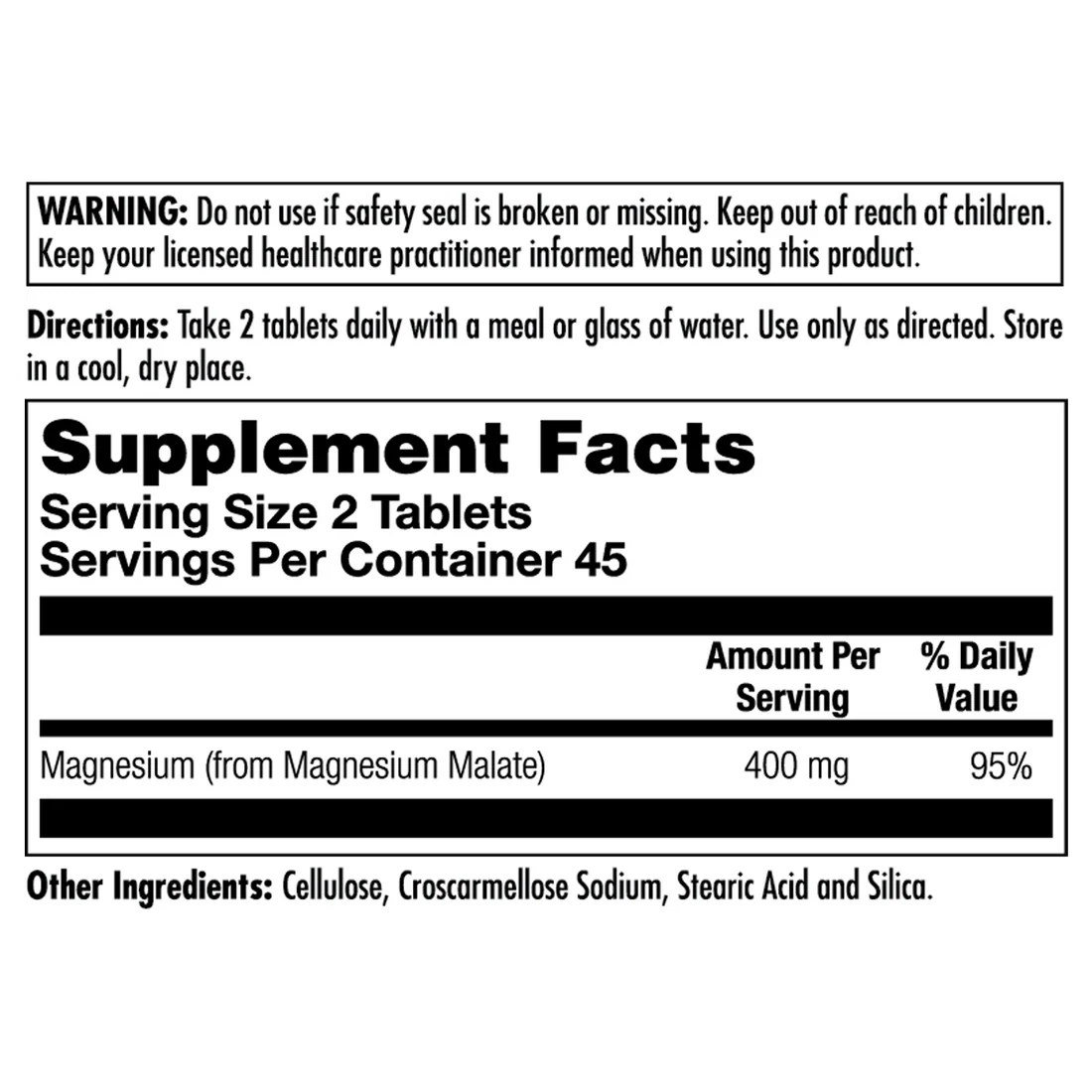 Magnesium Malate 90tab - Kal