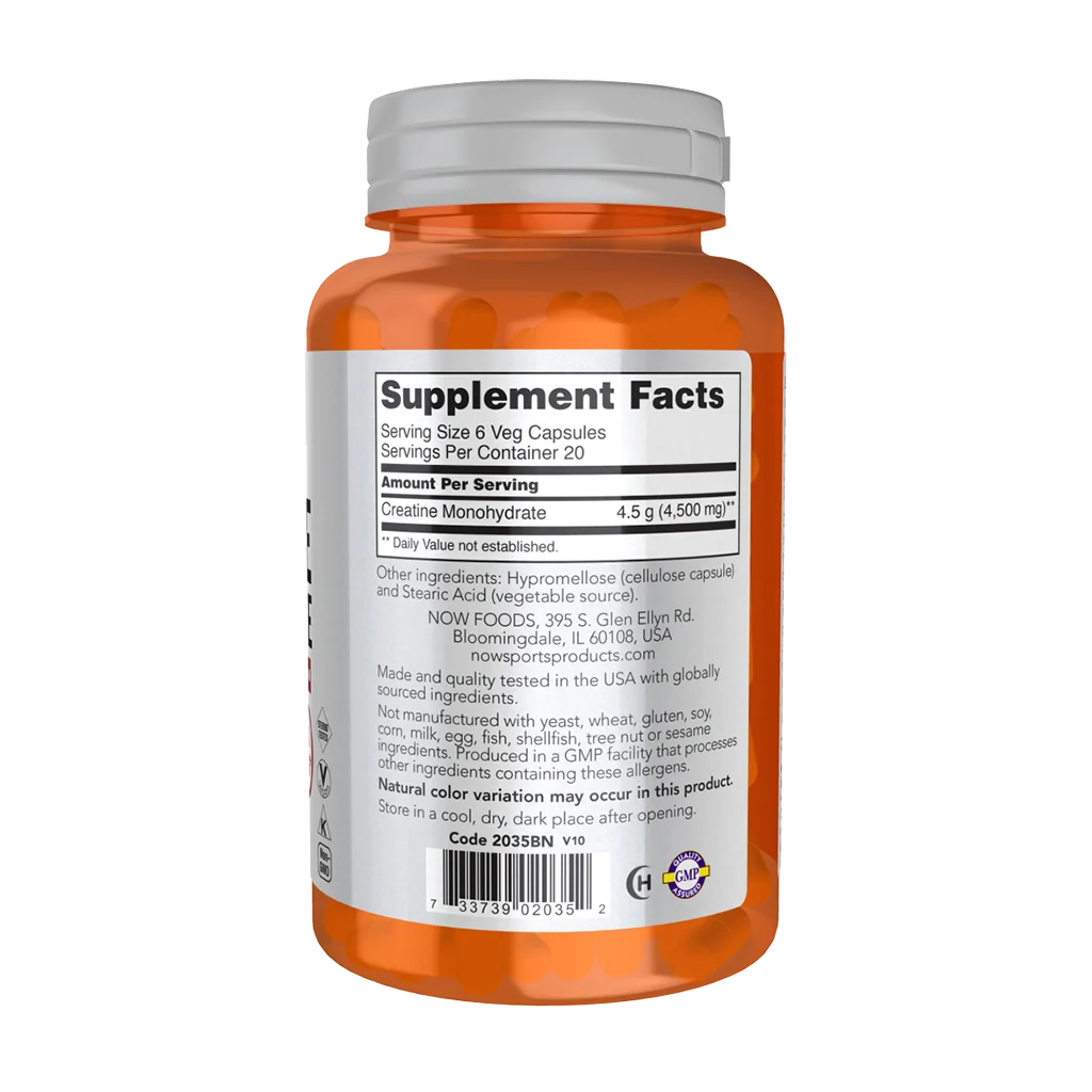 Creatine Monohydrate 750mg 240vcap - Now