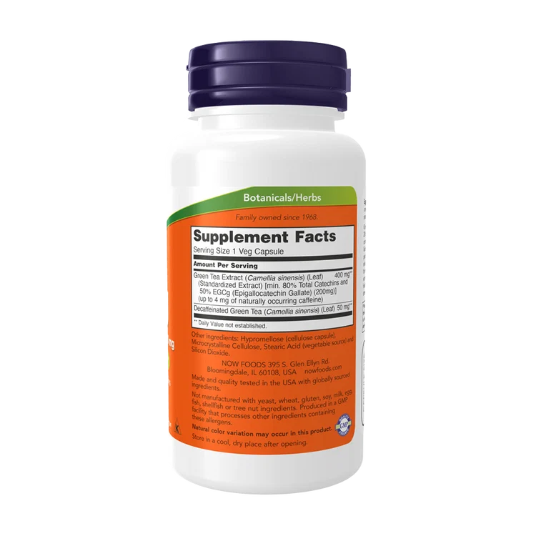 Green Tea Extract 400mg 100vcap - Now Foods
