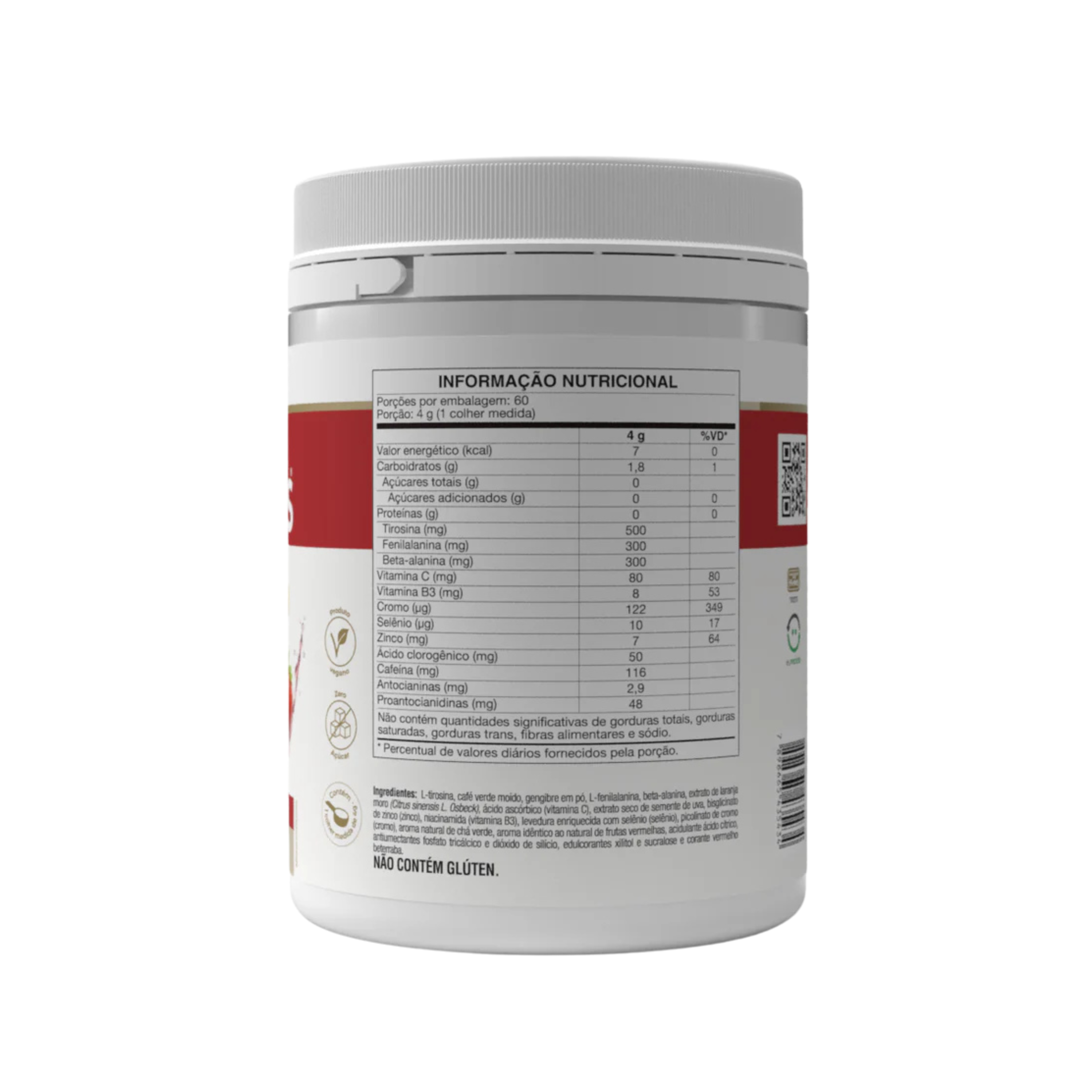 Termo Plus Frutos Vermelhos com Gengibre e Chá Verde 240g  - Vitafor